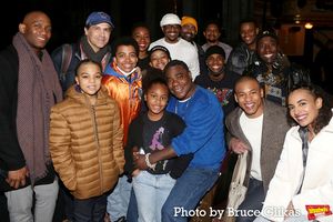 Tracy Morgan and daughter Maven Sonae Morgan pose with The Cast of MJ @ BroadwayWorld Tracy Morgan and daughter Maven Sonae Morgan pose with The Cast of MJ Photo