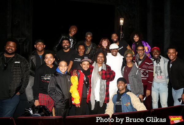 Craig Robinson and Whoopi Goldberg pose with The Cast of MJ Photo
