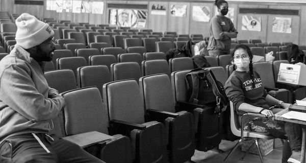 Director Andrew Binger, Scenic Designer Marie Laster, and Stage Manager Melody Wong Photo