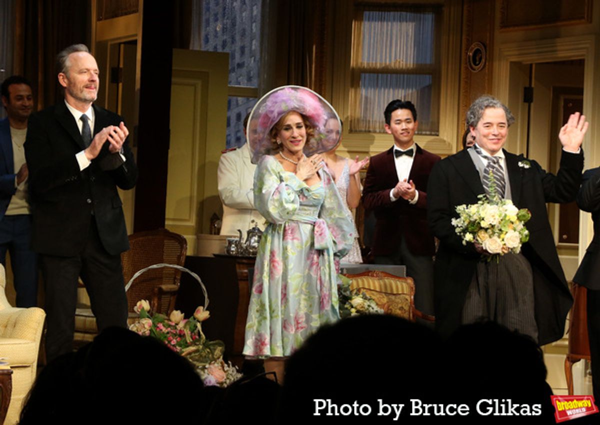 John Benjamin Hickey, Sarah Jessica Parker, Matthew Broderick and cast at 