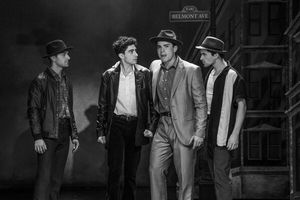 Tyler Dema (Crazy Mario), Mike Cefalo (Calogero), Frankie Rocco (Handsome Nick), Steven Gagliano (Sally Slick) @ BroadwayWorld Tyler Dema (Crazy Mario), Mike Cefalo (Calogero), Frankie Rocco (Handsome Nick), Stev Photo