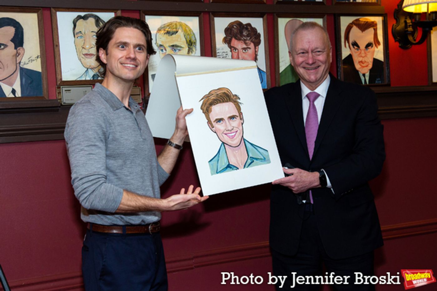Photos: Tony Award-Winner Aaron Tveit Receives Sardi's Caricature  Image