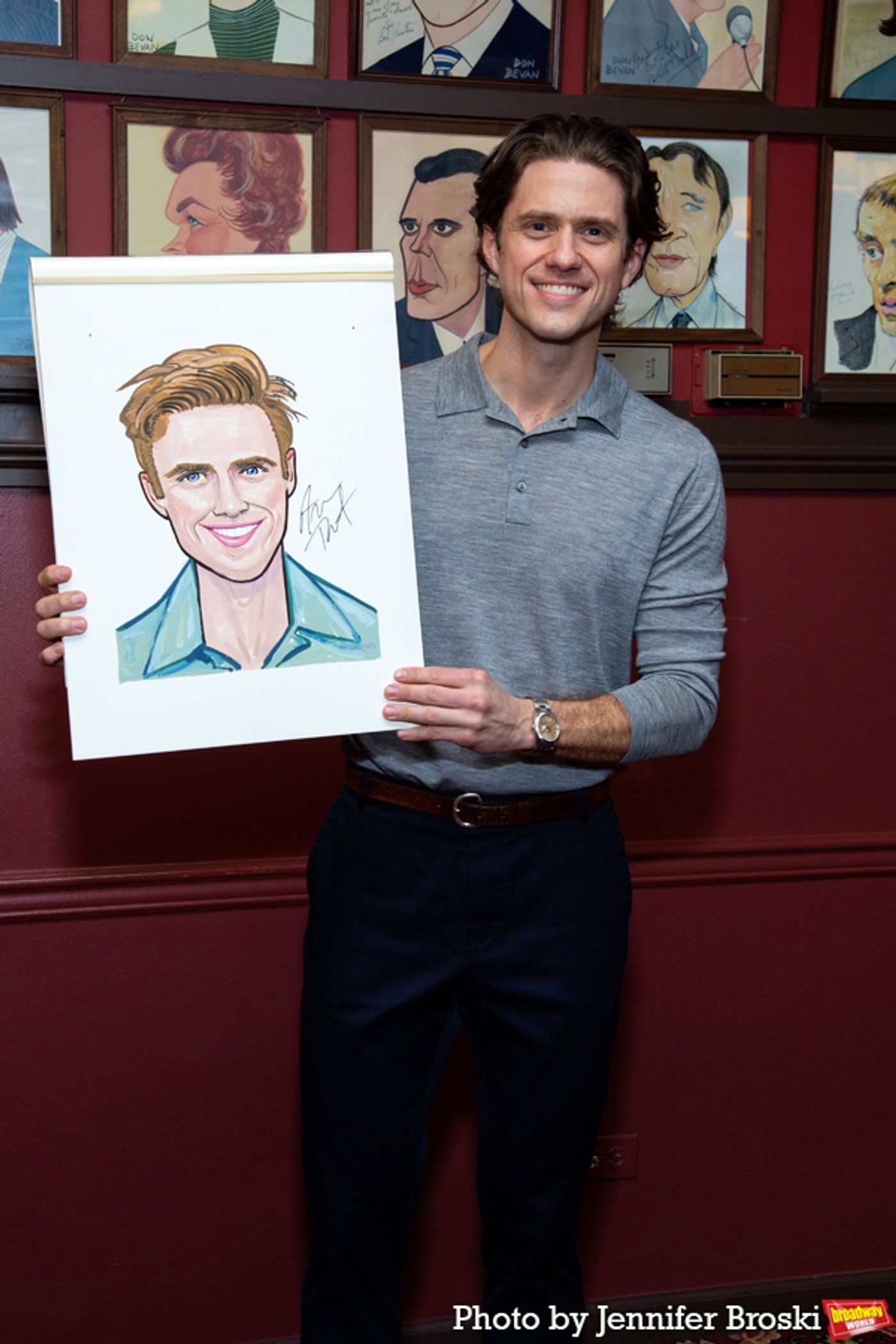 Photos: Tony Award-Winner Aaron Tveit Receives Sardi's Caricature  Image