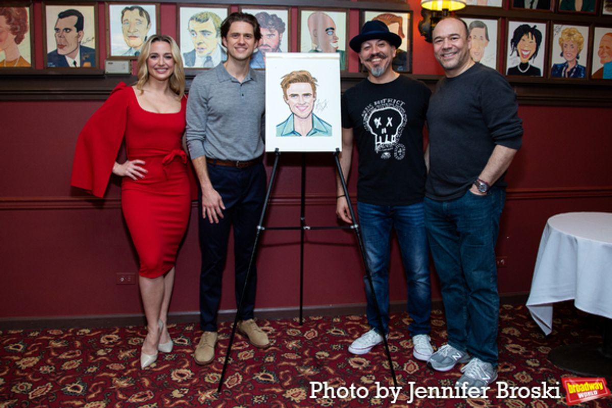 Jessica Lee Goldyn, Aaron Tveit, Ricky Rojas, Danny Burstein at 