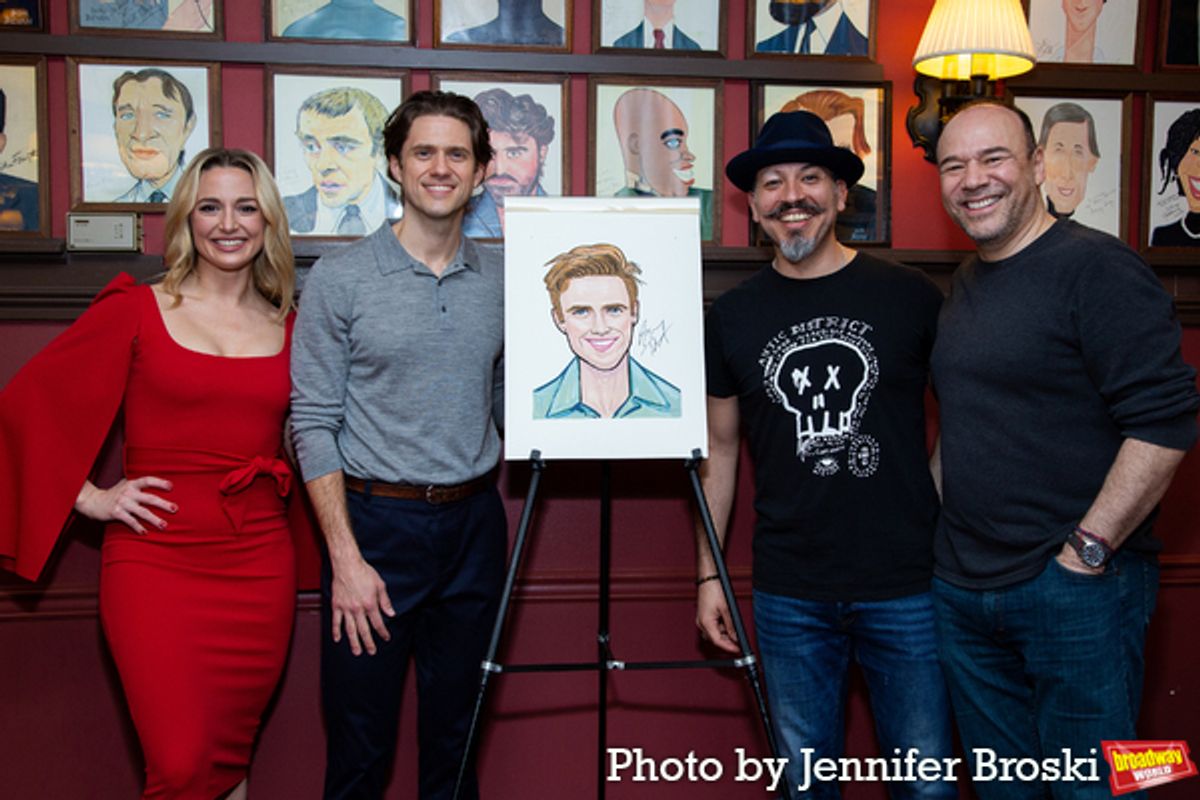 Jessica Lee Goldyn, Aaron Tveit, Ricky Rojas, Danny Burstein at 