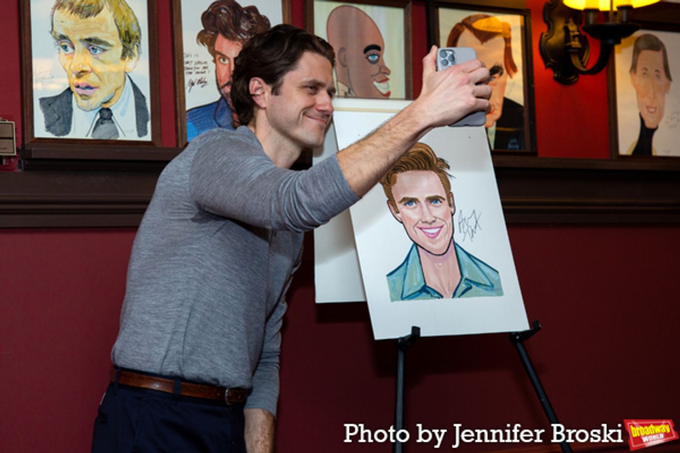 Photos: Tony Award-Winner Aaron Tveit Receives Sardi's Caricature  Image