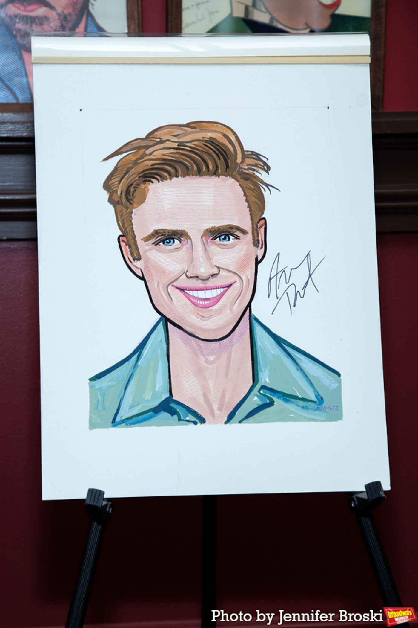 Photos: Tony Award-Winner Aaron Tveit Receives Sardi's Caricature  Image