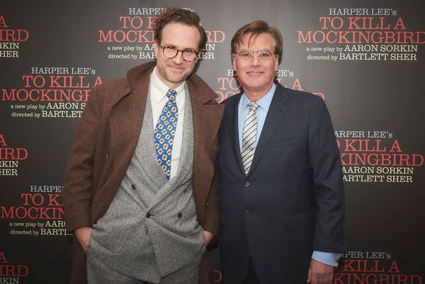 Rafe Spall and Aaron Sorkin  Photo