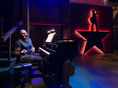 Musical Director Wilkie Ferguson III accompanies the 80-minute show as the one-man ba Photo