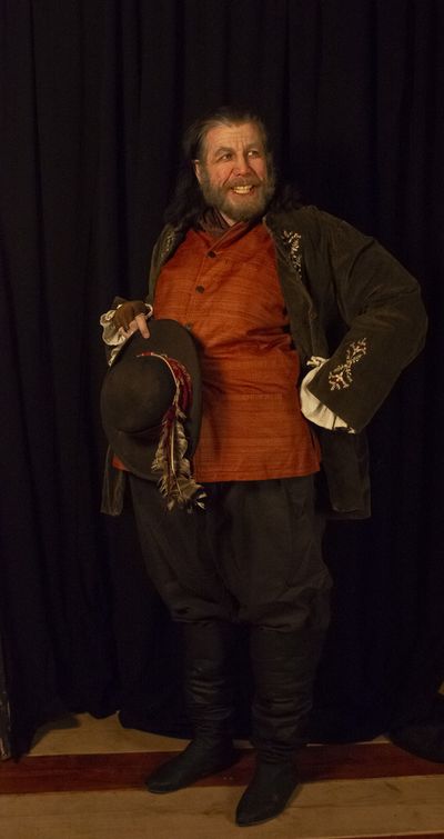 Joshua Koehn as Sir John Falstaff in Stag & Lion''s HENRY IV Parts I and II.     Perf Photo
