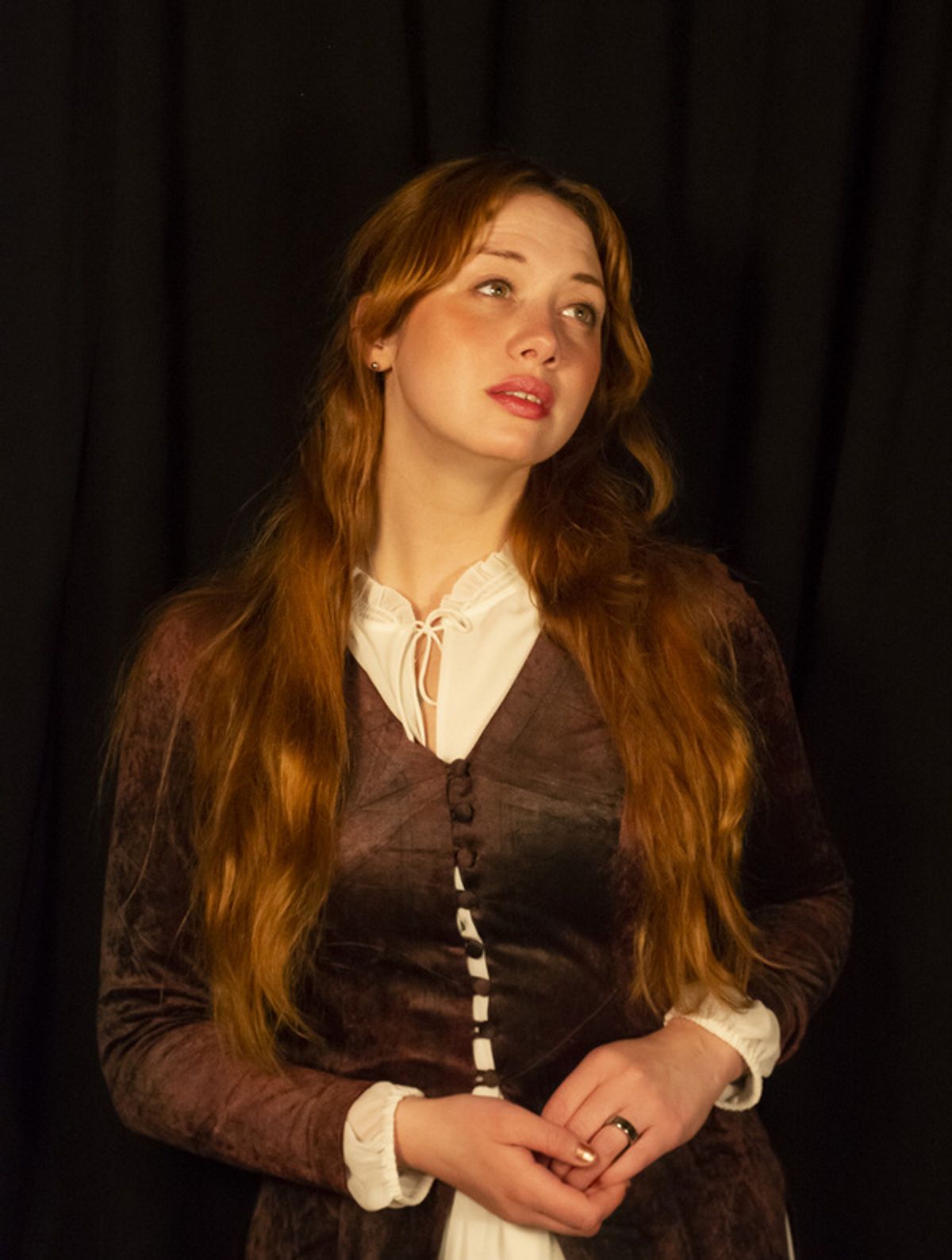 Chelsea LeSage as Lady Percy in Stag & Lion''s HENRY IV Parts I and II.     Performances run in rep Wednesday-Sunday April 27th-May 8th at The Trinity Theatre (422 West 57th Street in Manhattan).    Ph at Photos: First Look At Stag & Lion's HENRY IV: PARTS ONE AND TWO At The Trinity Theatre
