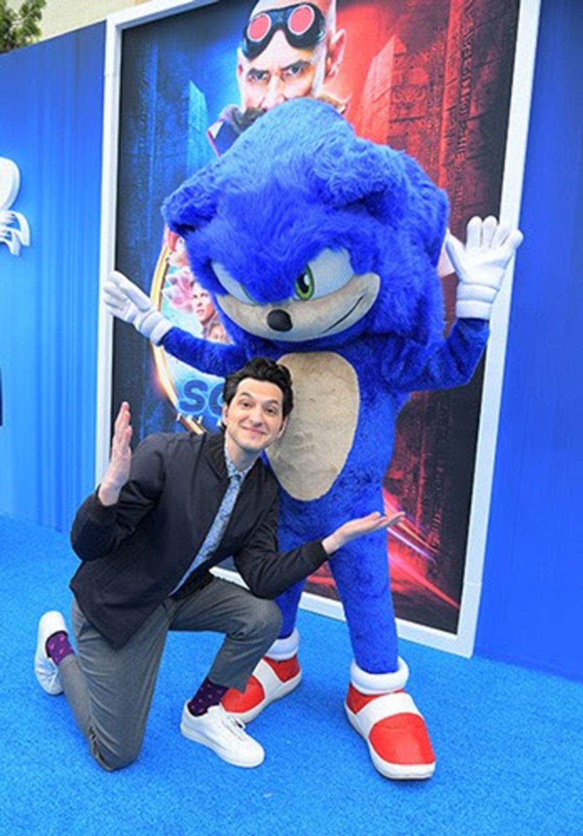 Ben Schwartz and Sonic the Hedgehog  at 