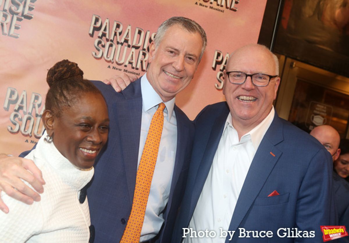 Chirlane McCray, Bill de Blasio and Producer Joe Crowley at 