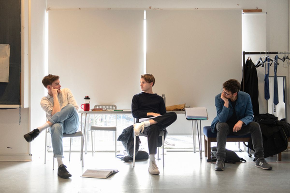 Hubert Burton, Matthew Tennyson, Oscar Toeman at 