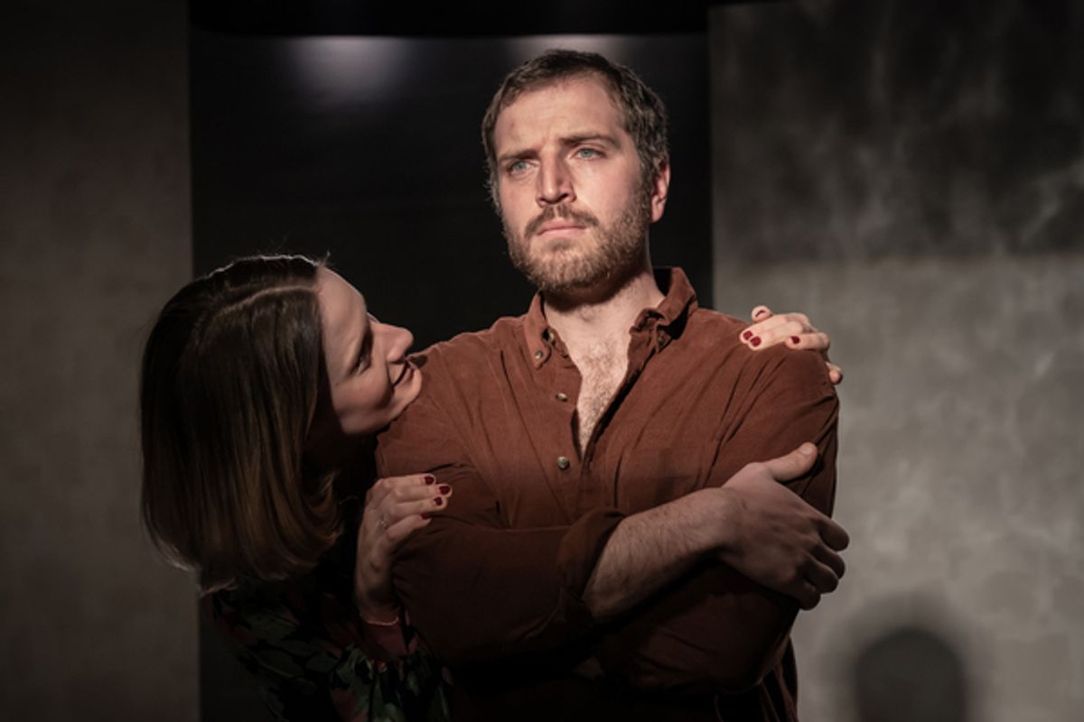 Allegra Marland as Julienne & John MacCormick as Simon at Photos: First Look at DIRTY HEARTS at the Old Red Lion