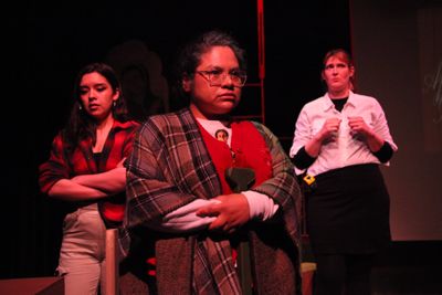 L TO R — MACEDONIA BULLINGTON, BERENICE DIAZ, LEMON BAARDSEN. Photo