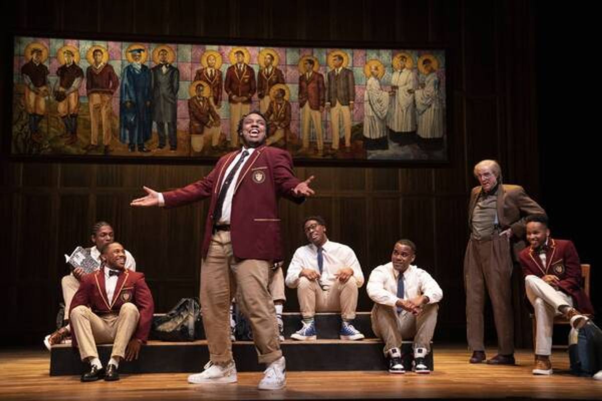 Anthony Holiday with members of the cast  at 