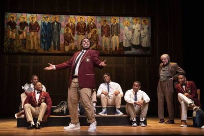 Anthony Holiday with members of the cast  Photo