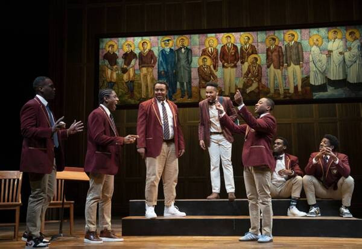 Members of the cast at Photos: First Look at CHOIR BOY at Yale Repertory Theatre