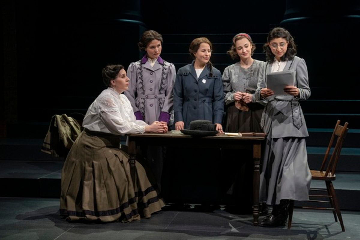 Ally Bonino, Phillipa Soo, Shaina Taub, Hannah Cruz, and Nadia Dandashi at 