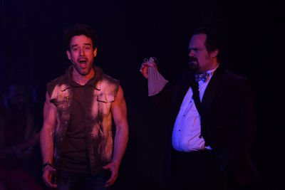 David Toole (Judas), J. Alex Noble (Annas)   Credit: Matt Polk Photo