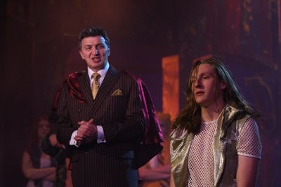 Paul Binotto (Pontius Pilate), Brecken Newton Farrell (Jesus)  Credit: Matt Polk Photo