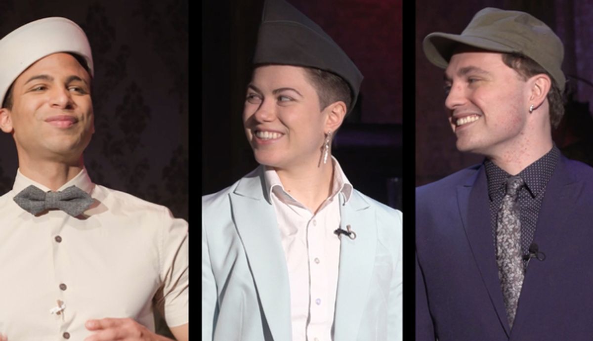 Austin Winter, Oliver Schilling and Jonah Cochin at Photos: Porchlight Music Theatre Presents NEW FACES SING BROADWAY 1947