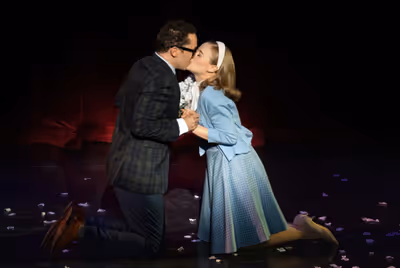 (L to R) Jordan Barron and Daisy Wright in The Rocky Horror Show at ZACH Theatre. Pho Photo