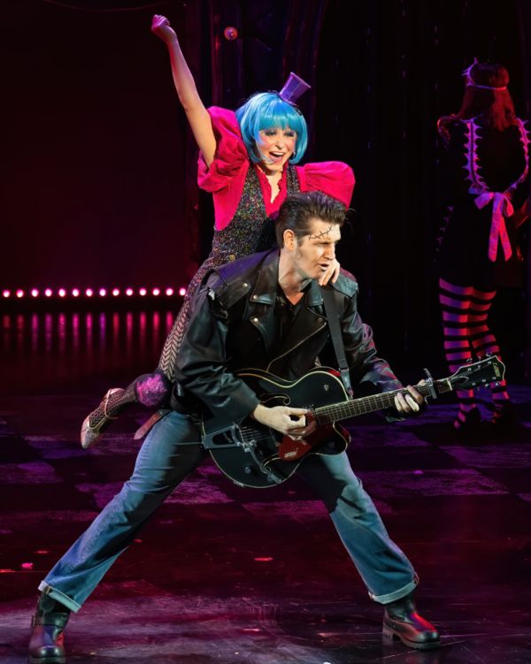 Hallie Walker and Chris Cornwell in The Rocky Horror Show at ZACH Theatre. Photo by S Photo