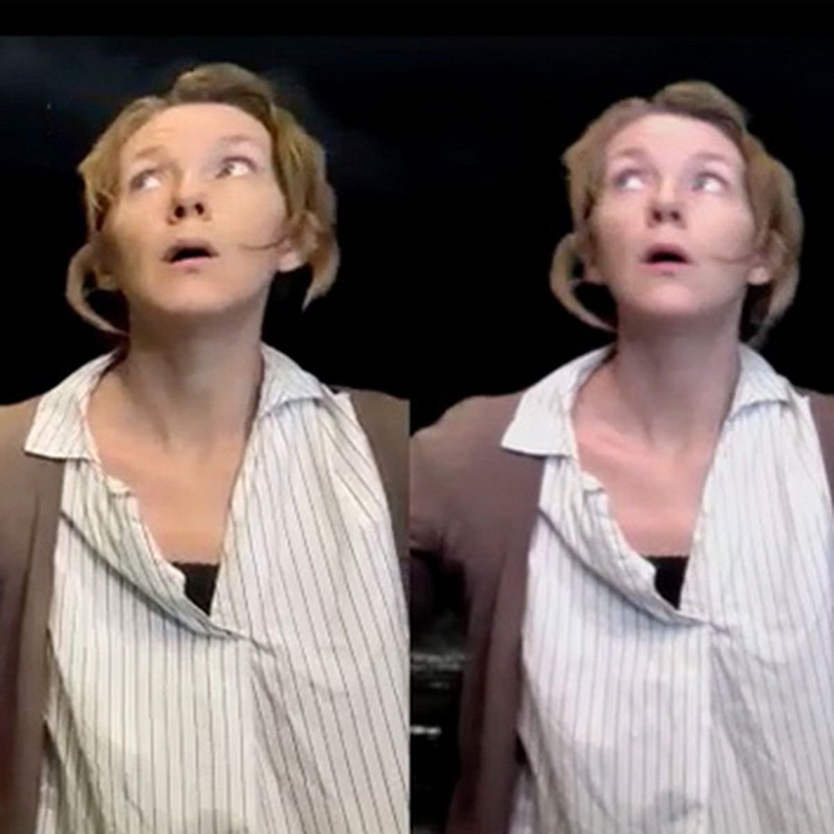 Elise Robertson as herself and Rachel Carson in a scene from Imagining Rachel - now playing www.unmutedparticipants.com at Photos: Elise Robertson Stars in IMAGINING RACHEL as Part of Unmuted Participants' SOLO FLIGHT Festival