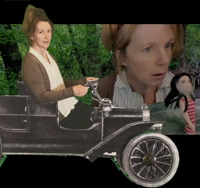 An animation composite from solo show Imagining Rachel appearing as part of Unmuted P Photo