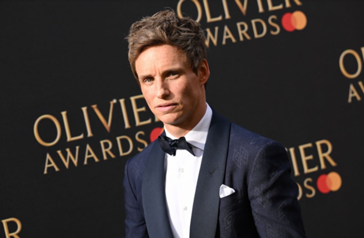 Eddie Redmayne on the Green Carpet at the Olivier Awards. 
Photo Credits: Getty.  at 