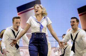 Kerry Ellis and the cast of Anything Goes perform at the Olivier Awards.
Photo Credits: Christie Goodwin. @ BroadwayWorld Kerry Ellis and the cast of Anything Goes perform at the Olivier Awards.
Photo Credi Photo