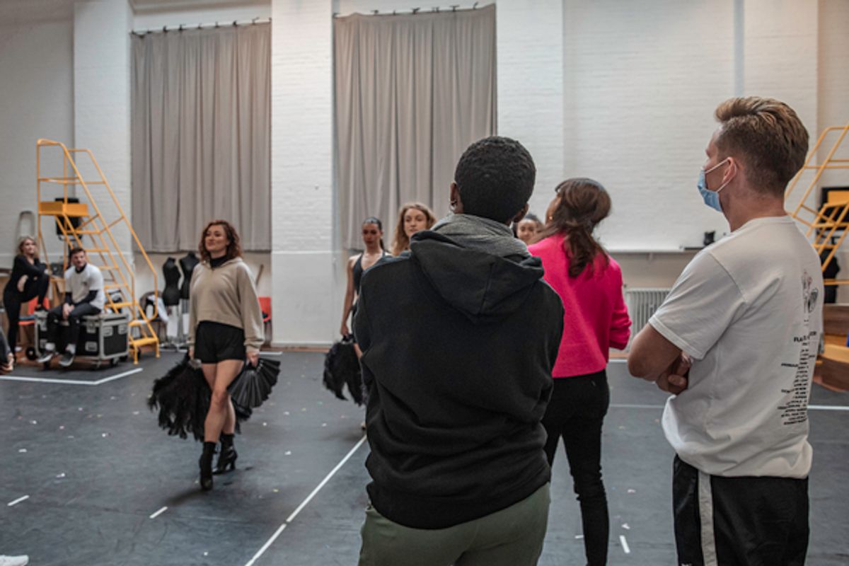 Otima Buse and James Bennett (associate choreographer) in rehearsals. at Photos: UK and Ireland Tour of THE CHER SHOW Announces Full Casting, Shares Rehearsal Pictures