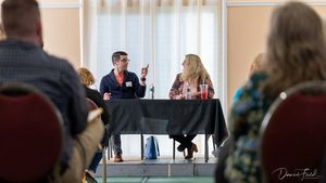 Marketing Panel with Ian Galligan, of Castle Craig Players, and Kim Pita, Founder of Pita Peaces @ BroadwayWorld Marketing Panel with Ian Galligan, of Castle Craig Players, and Kim Pita, Founder of Photo