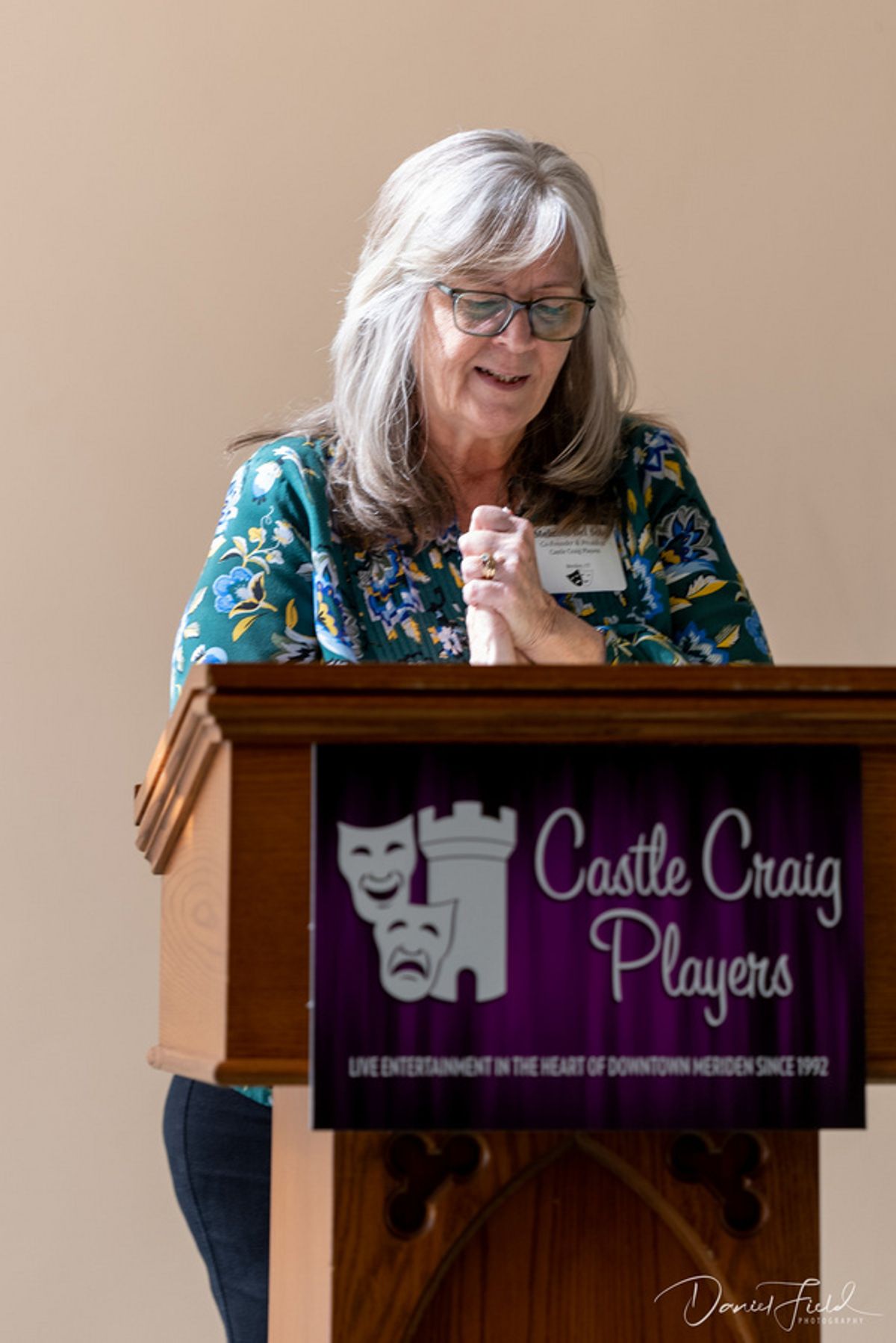 Opening remarks from Melanie Del Sole, President/Co-Founder of Castle Craig Players. at Photos: Castle Craig Players at First Annual CT Community Theatre Conference