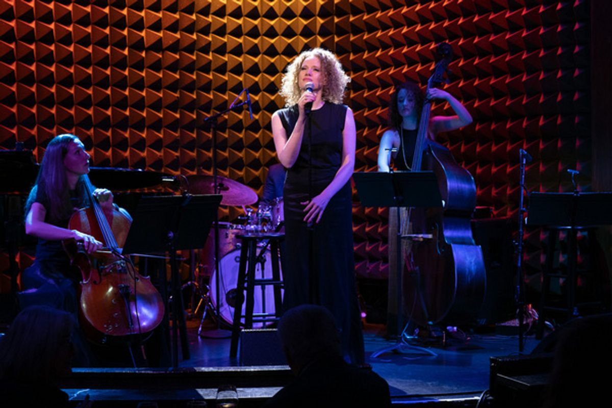 Cellist Jody Redhage, vocalist Kristen Lee Sergeant and bassist Hannah Marks at Photos: Kristen Lee Sergeant's FALLING Release Show At Joe's Pub