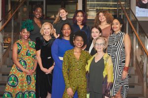 Finalists, winner Benedict Lombe, 2021 winner Erika Dickerson-Despenza and Executive Director Leslie Swackhamer @ BroadwayWorld Finalists, winner Benedict Lombe, 2021 winner Erika Dickerson-Despenza and Executive Photo