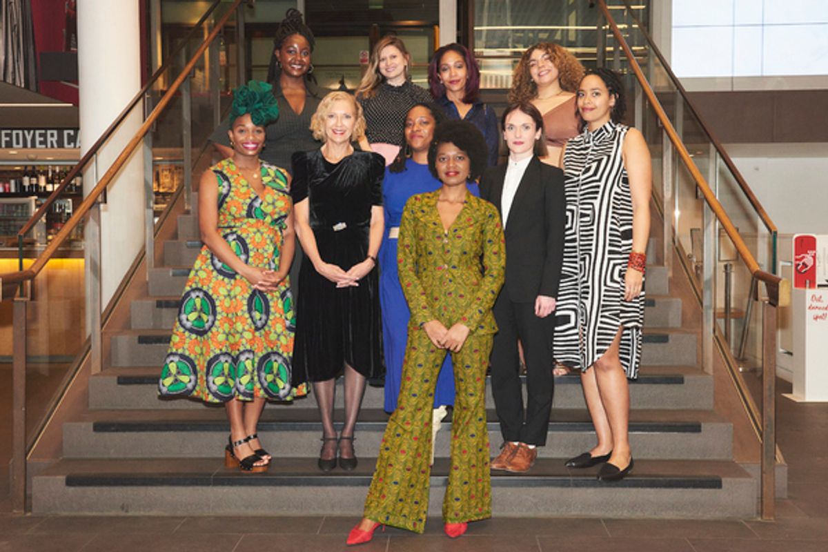 Finalists, winner Benedict Lombe and 2021 winner Erika Dickerson-Despenza  at 