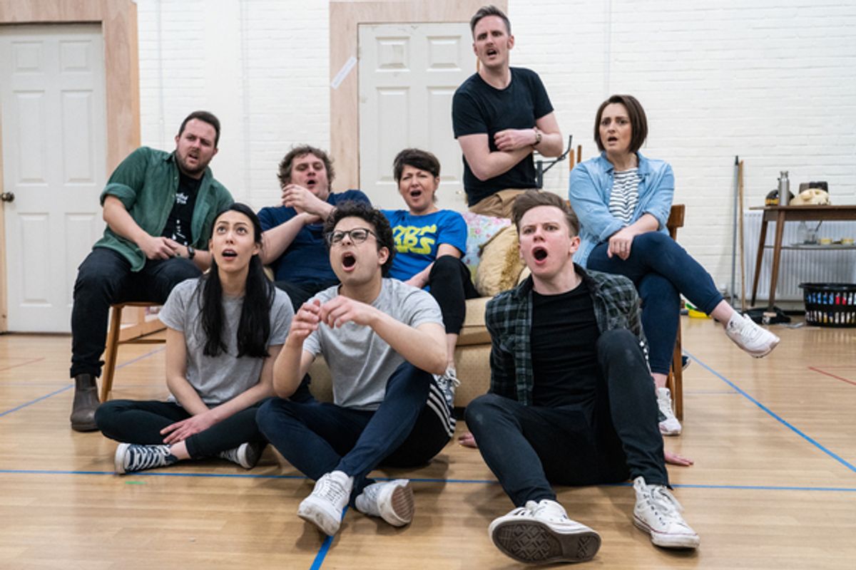 The cast at Photos: Go Inside Rehearsals for THE SECRET DIARY OF ADRIAN MOLE AGED 13 ¾
