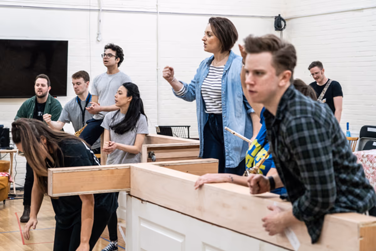 The cast at Photos: Go Inside Rehearsals for THE SECRET DIARY OF ADRIAN MOLE AGED 13 ¾