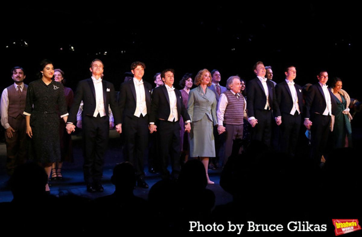 (Front Row L-R) Jessie Davidson, Steven Telsey, Blake Roman, Danny Kornfeld, Sierra Boggess, Chip Zien, Eric Peters, Sean Bell, Zal Owen, Ana Hoffman (Back Row L-R) Barrett Riggins, Kayleen Seidl, Matthew Mucha, Nancy Ticotin, Eddie Grey, Tori Palin, Zak Edwards, Elise Daniells, Andrew O’Shanick at 