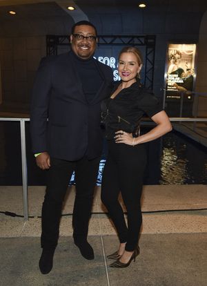 From left, actors Cedric Yarbrough and Mara Marini arrive for the opening night perfo Photo