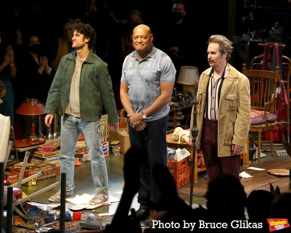 Darren Criss, Laurence Fishburne and Sam Rockwell Photo