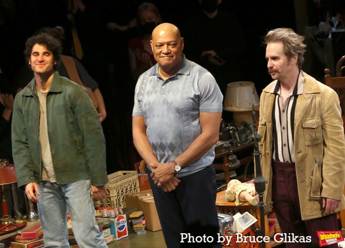 Darren Criss, Laurence Fishburne and Sam Rockwell at 
