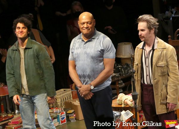 Darren Criss, Laurence Fishburne and Sam Rockwell Photo