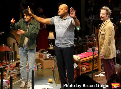 Darren Criss, Laurence Fishburne and Sam Rockwell Photo