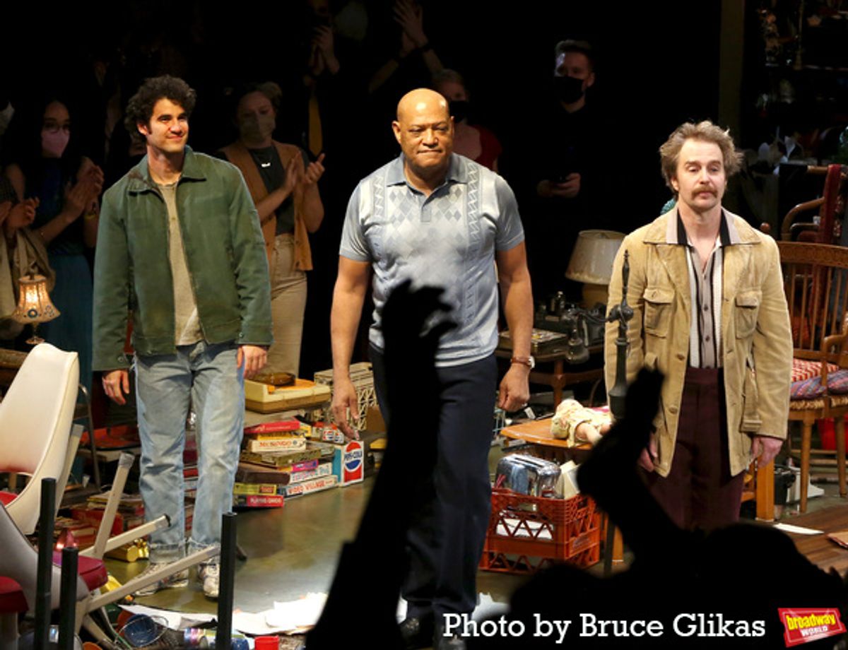 Darren Criss, Laurence Fishburne and Sam Rockwell at 