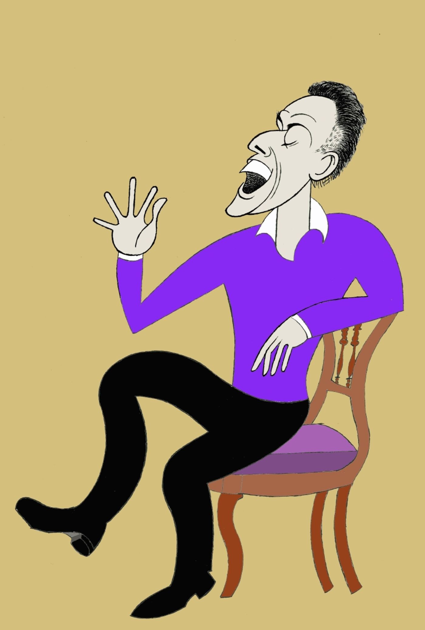 Ken Fallin Draws the Stage - David Greenspan in THE PATSY  Image