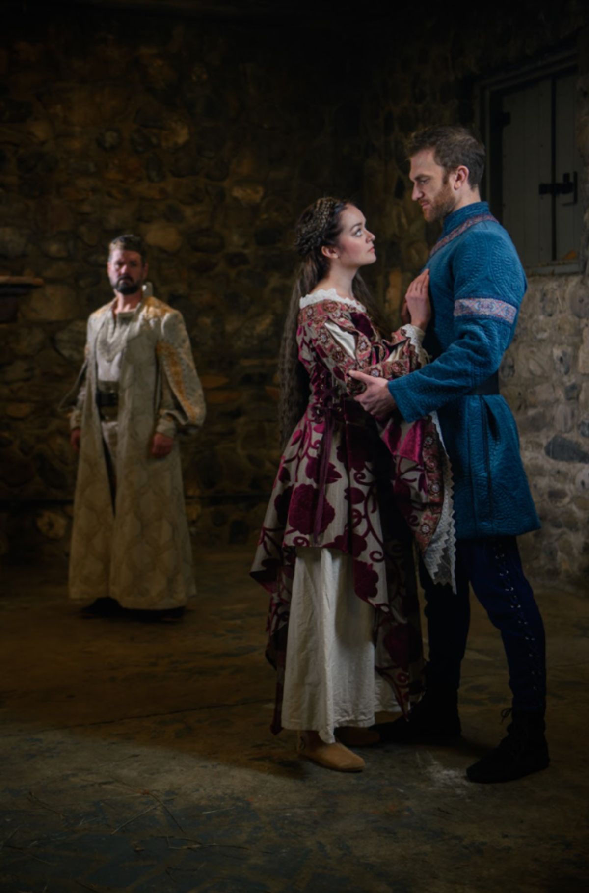 Chris Higbee, Meg Flinders, and Bronson Dameron. at Photos: Inside Look at Hale Center Theater Orem's CAMELOT